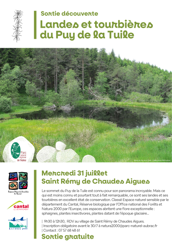 Sortie nature les 10 et 31 juillet 2024 au Puy de la Tuile